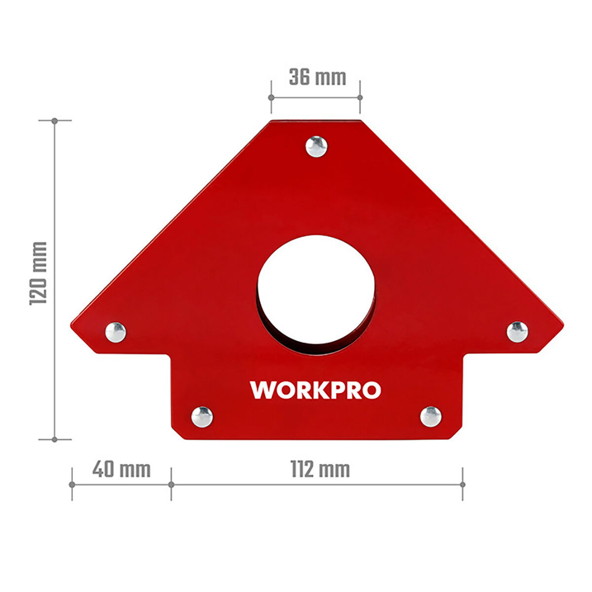 Magneetiline keevitusnurk Workpro 5" 12,5 cm